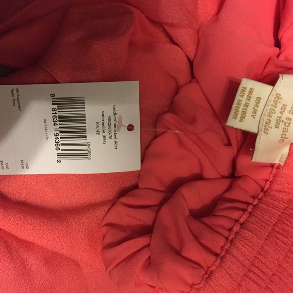 NWT Kate Spade Toddlers Smocked Skirt, 4Y - Picture 4 of 7